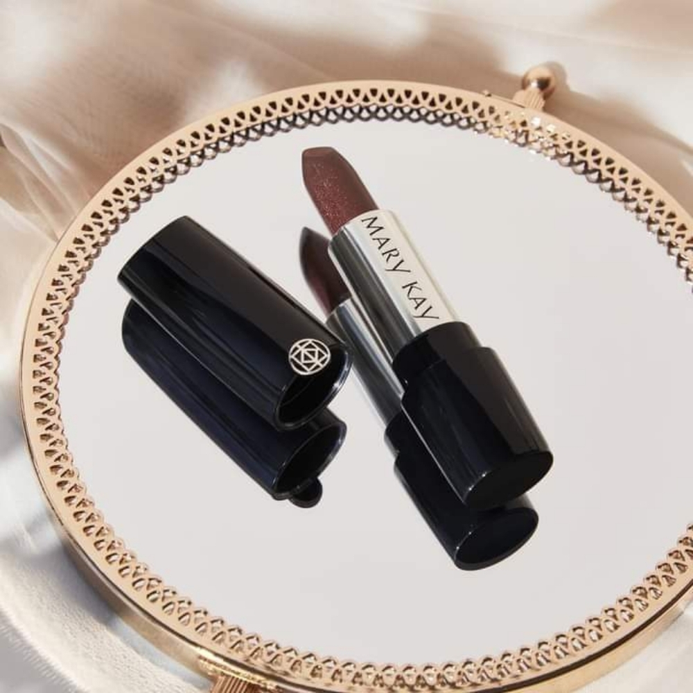 Mary Kay Semi Shine Lipstick in Downtown Brown. - Picture 2 of 5